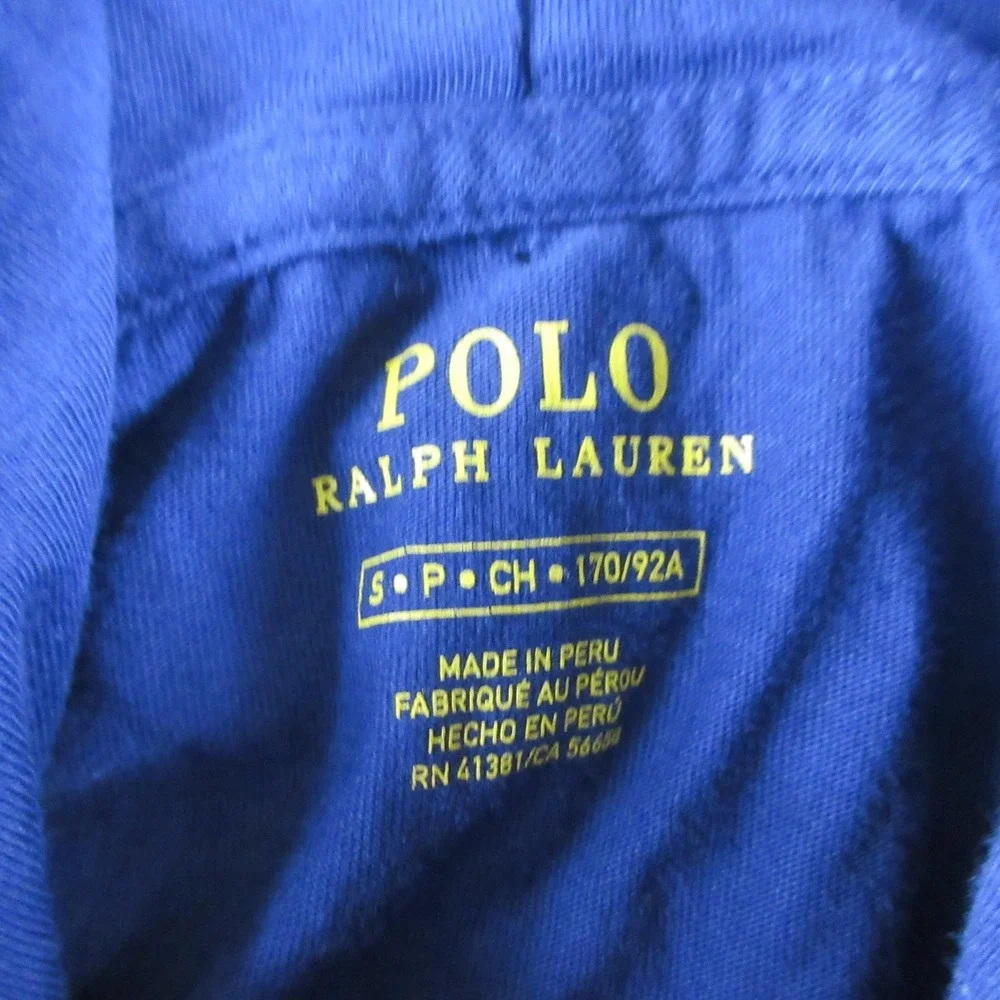 Polo Ralph Lauren Hoodie Mens Small‎ Blue Pullover Sweatshirt Pony Logo